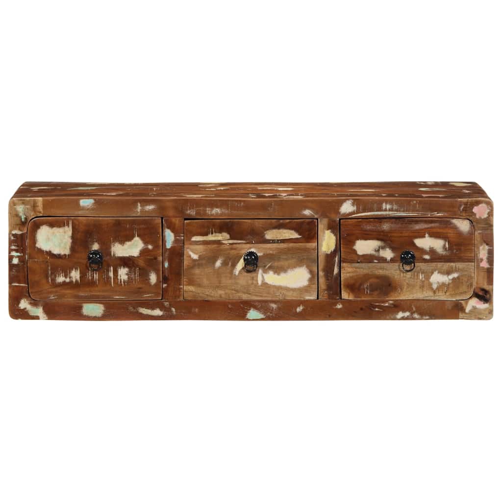 vidaXL Wall-mounted TV Cabinet 100x32x25 cm Solid Wood Reclaimed 2