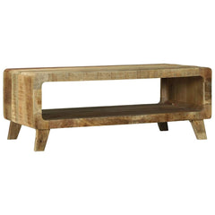 Coffee Table Brown Solid Mango Wood 90 x 50 x 35 cm Solid rough mango wood