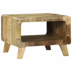 Coffee Table Brown Solid Mango Wood 50 x 50 x 35 cm Solid rough mango wood