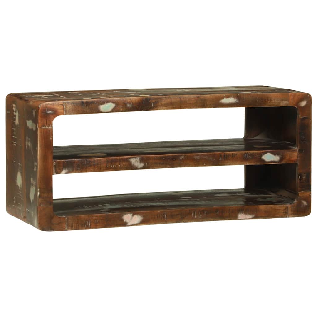 TV Cabinet Multicolour Solid Reclaim Wood