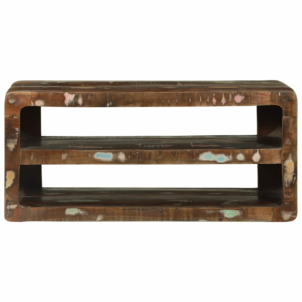 TV Cabinet Multicolour Solid Reclaim Wood