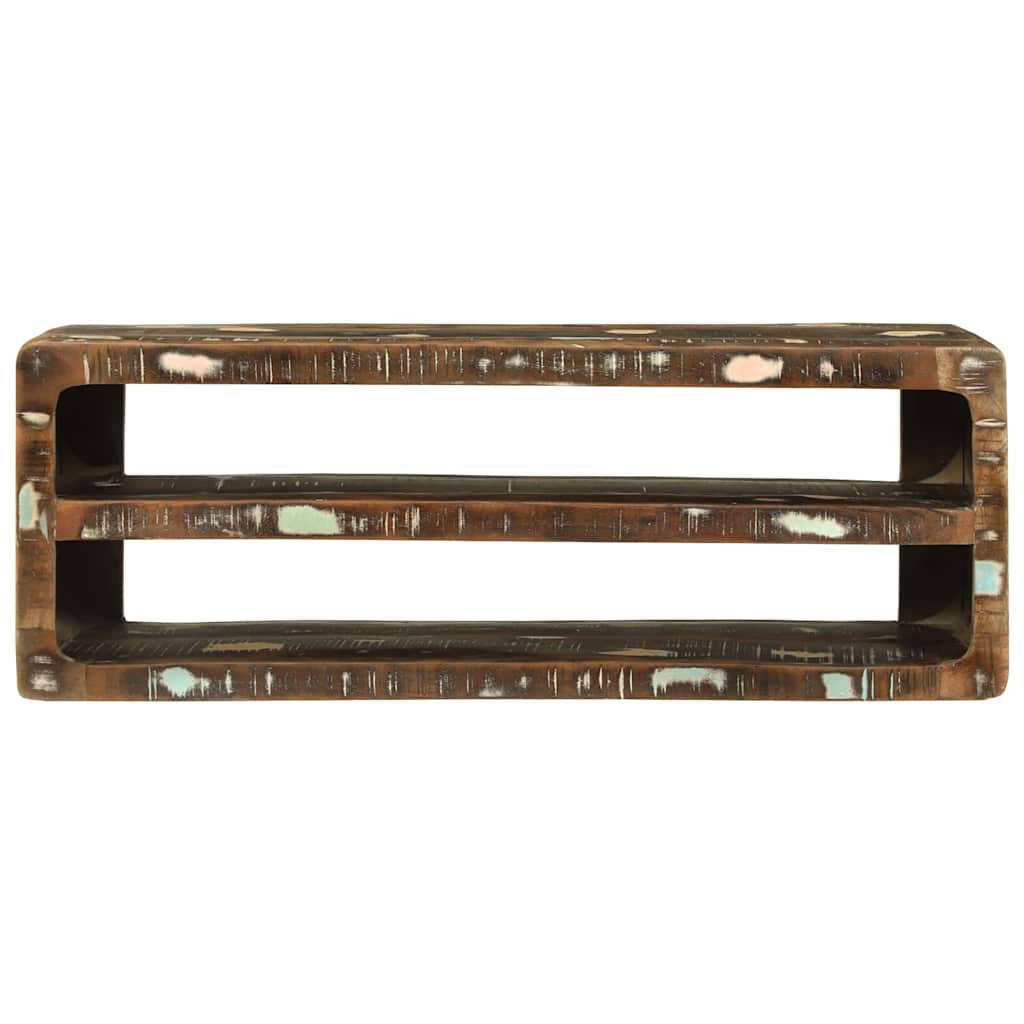 TV Cabinet Multicolour Solid Reclaim Wood