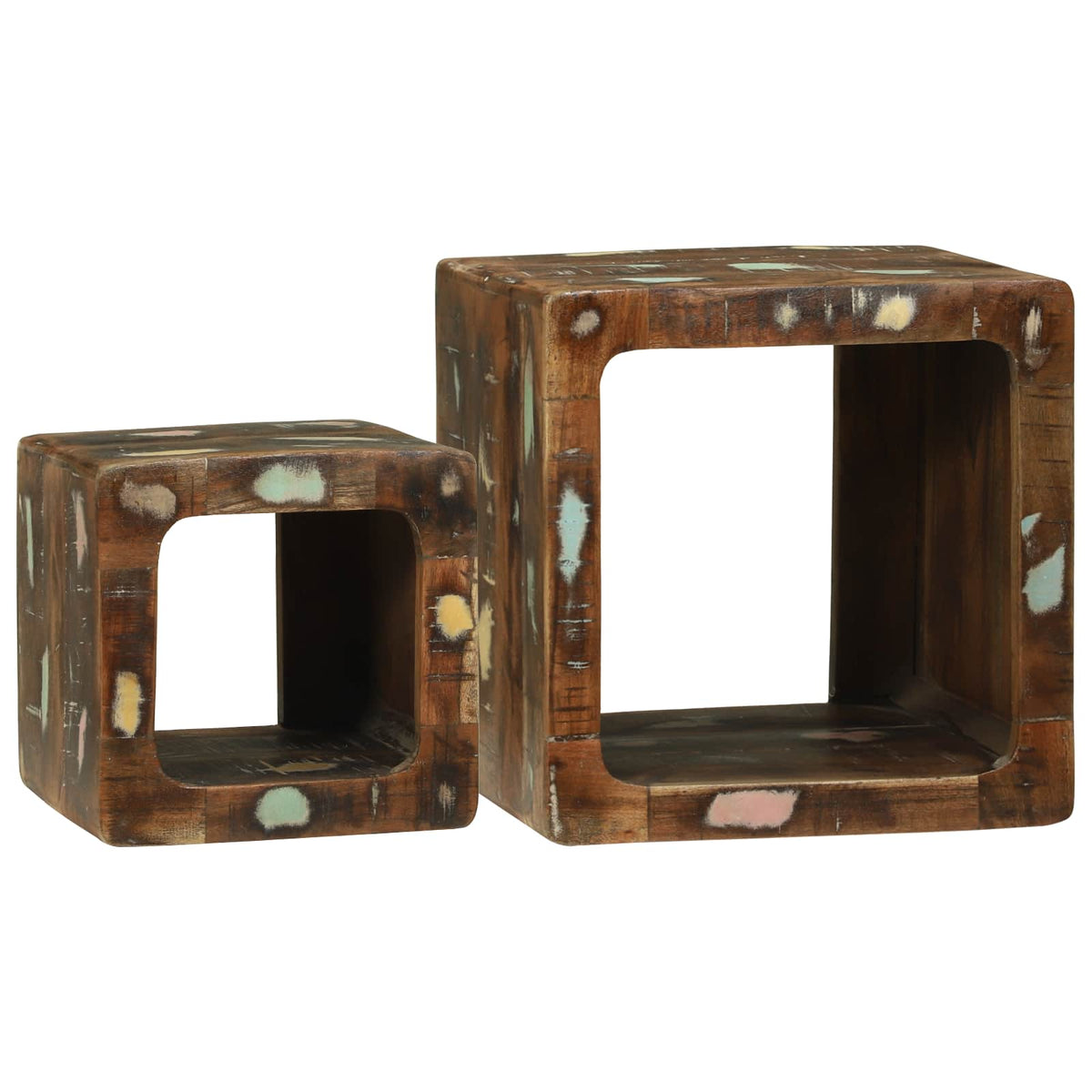 TV Units 2 pcs Brown 36 x 30 x 36 cm Solid Mango Wood Solid reclaimed wood