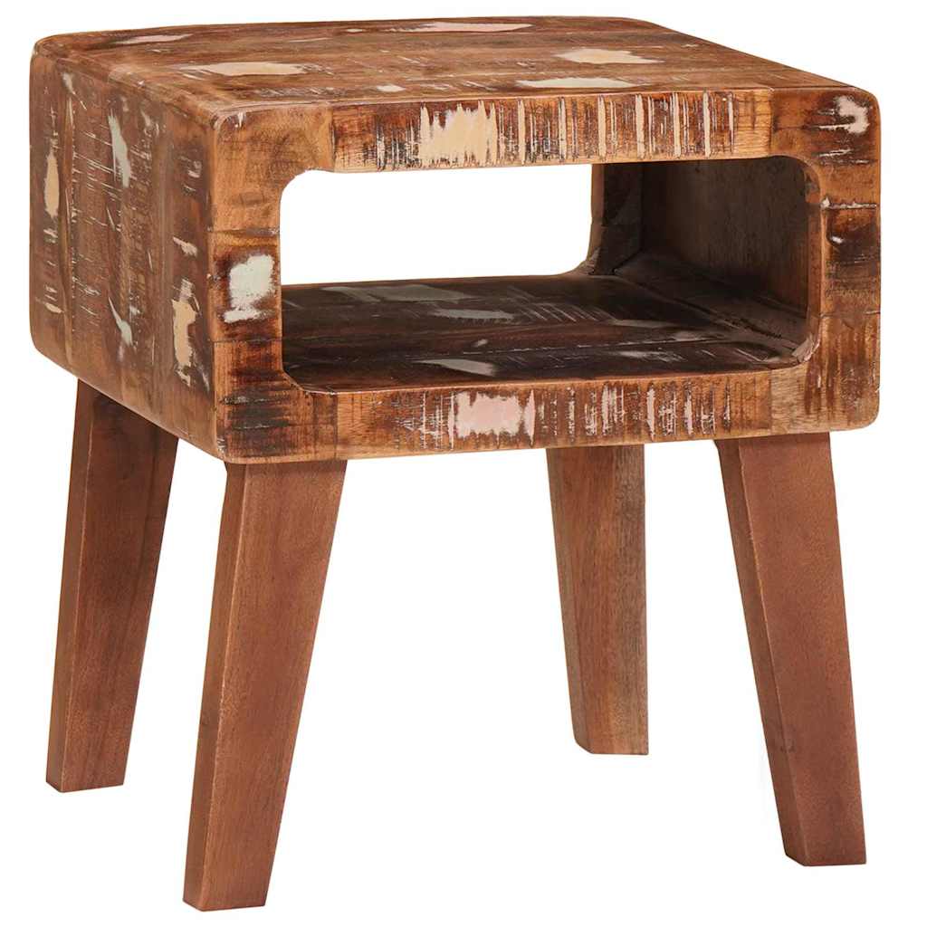 vidaXL End Table with Shelf Brown 40 x 32 x 46 cm Solid Reclaim Wood 1