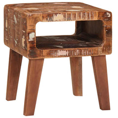 vidaXL End Table with Shelf Brown 40 x 32 x 46 cm Solid Reclaim Wood 1