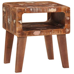 vidaXL End Table with Shelf Brown 40 x 32 x 46 cm Solid Reclaim Wood 2