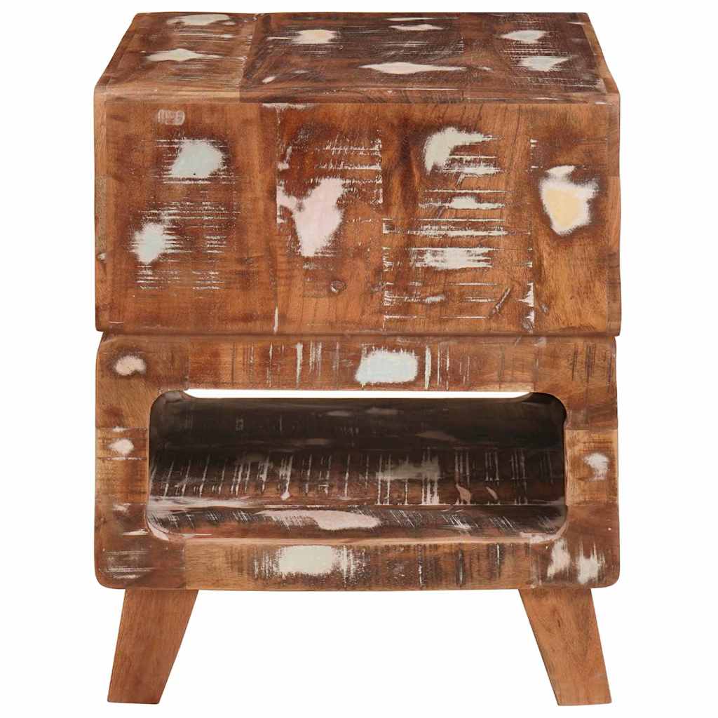 End Table with Shelf Brown 40 x 40 x 49 cm Solid Mango Wood Solid reclaimed wood