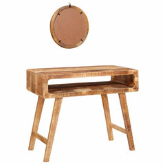vidaXL Dressing Table Brown 90 x 76 x 45 cm Solid Mango Wood 6