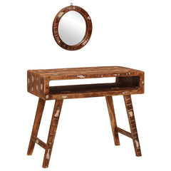 vidaXL Dressing Table Brown 90 x 76 x 45 cm Solid Reclaim Wood 2