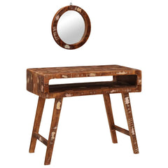 vidaXL Dressing Table Brown 90 x 76 x 45 cm Solid Reclaim Wood 3