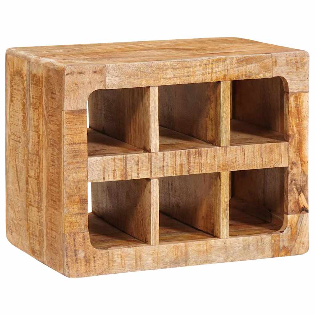 vidaXL Wine Rack with Storage Brown 44 x 30 x 35 cm Solid Mango Wood 1