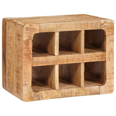vidaXL Wine Rack with Storage Brown 44 x 30 x 35 cm Solid Mango Wood 3