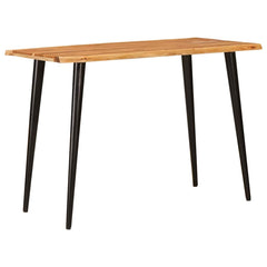 vidaXL Dining Tables Brown and Black 110 x 55 x 78 cm Solid Mango Wood 2
