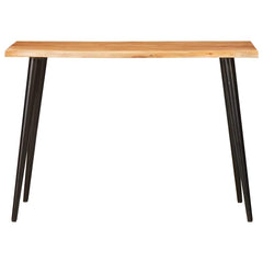 vidaXL Dining Tables Brown and Black 110 x 55 x 78 cm Solid Mango Wood 5