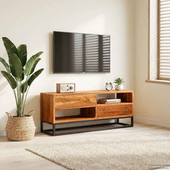 vidaXL Sideboard Beta Natural 70 x 30 x 75 cm Solid Acacia Wood 1