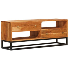 vidaXL TV Cabinet Natural 110 x 30 x 44 cm Solid Acacia Wood 1