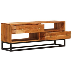 vidaXL TV Cabinet Natural 110 x 30 x 44 cm Solid Acacia Wood 3