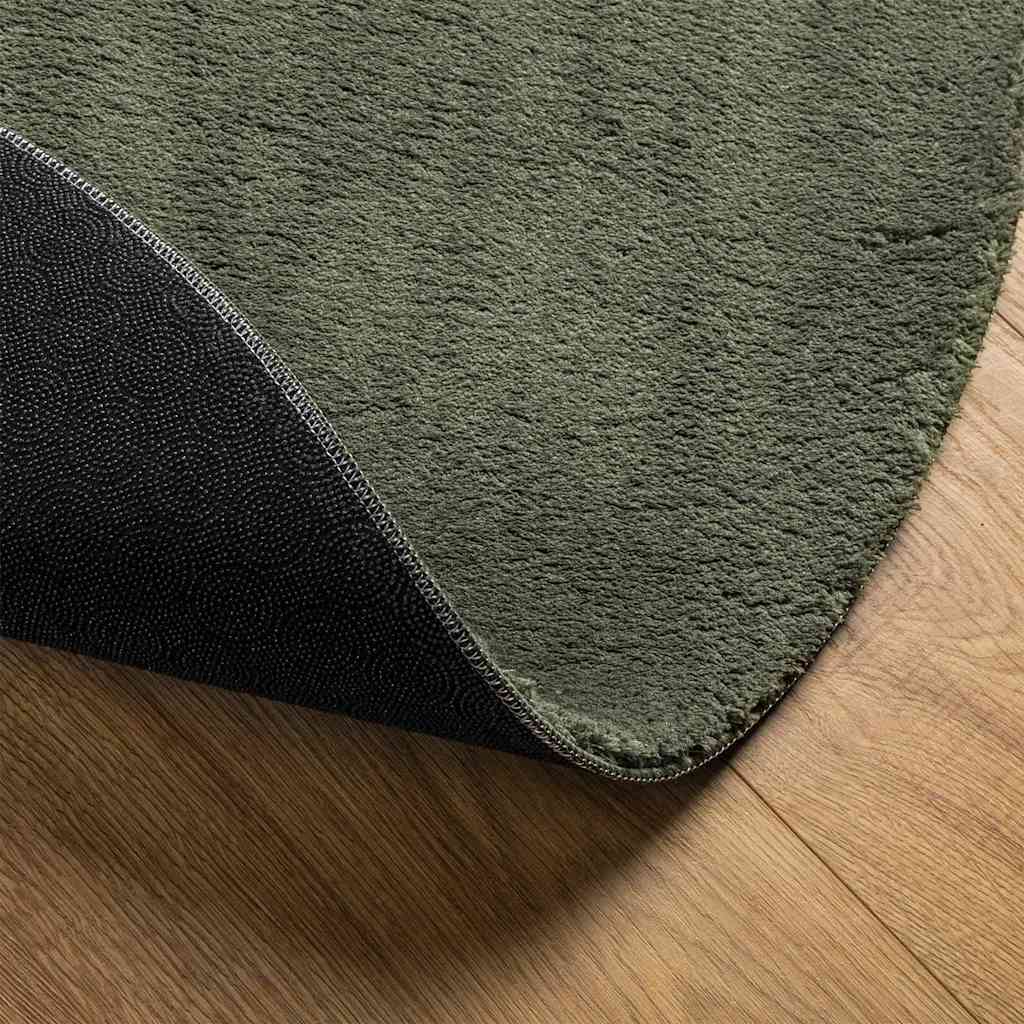 vidaXL Carpet HUARTE Forest green 100 x 200 cm Polyester 5