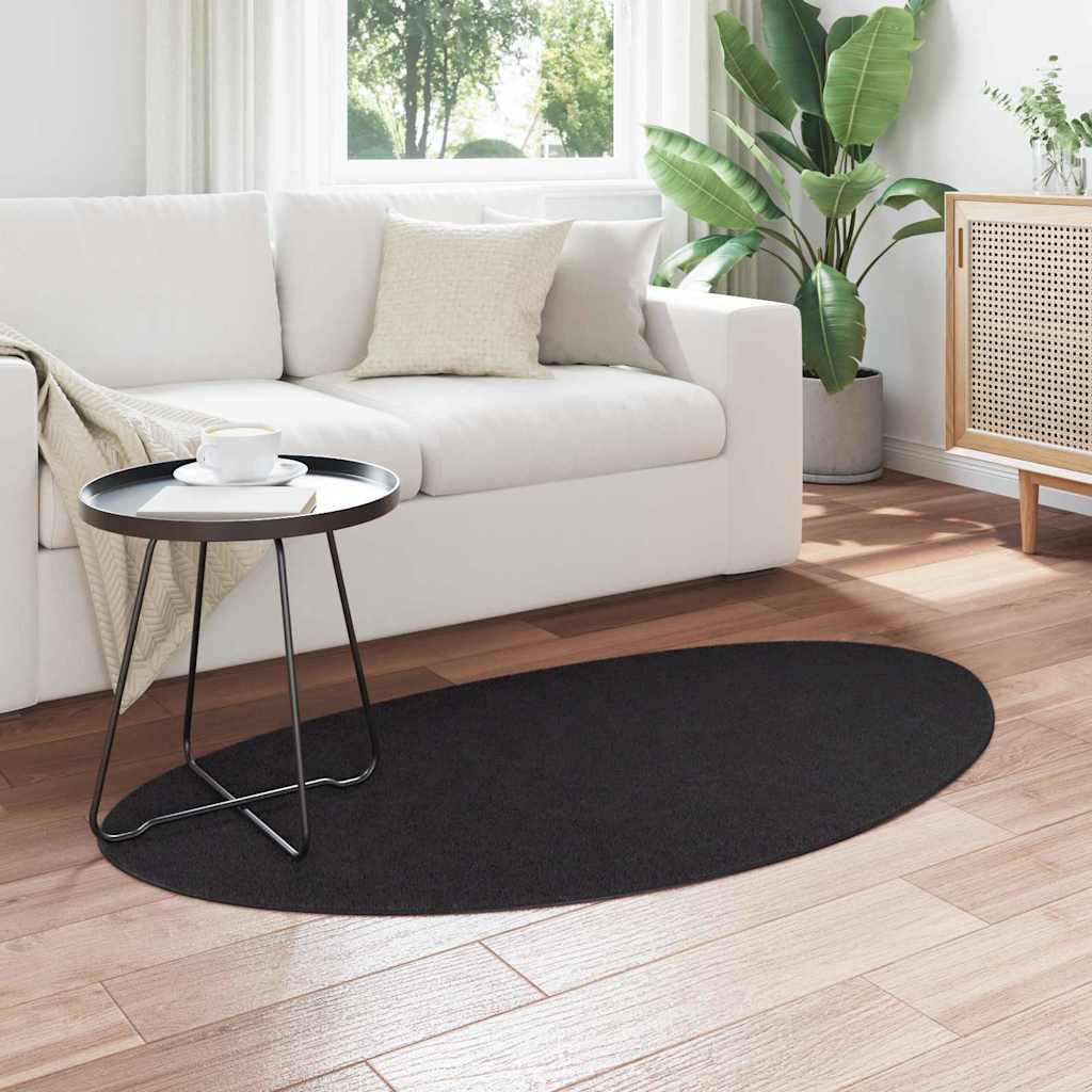 vidaXL Carpet HUARTE Black 80 x 150 cm Polyester 3