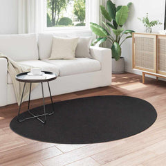 Carpet HUARTE 120 x 170 cm Polyester Oval-asymmetric Length 170 cm Black