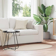 Carpet HUARTE 80 x 150 cm Polyester Oval-raindrop Beige