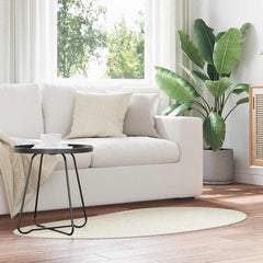 Carpet HUARTE 80 x 150 cm Polyester Oval-raindrop Cream