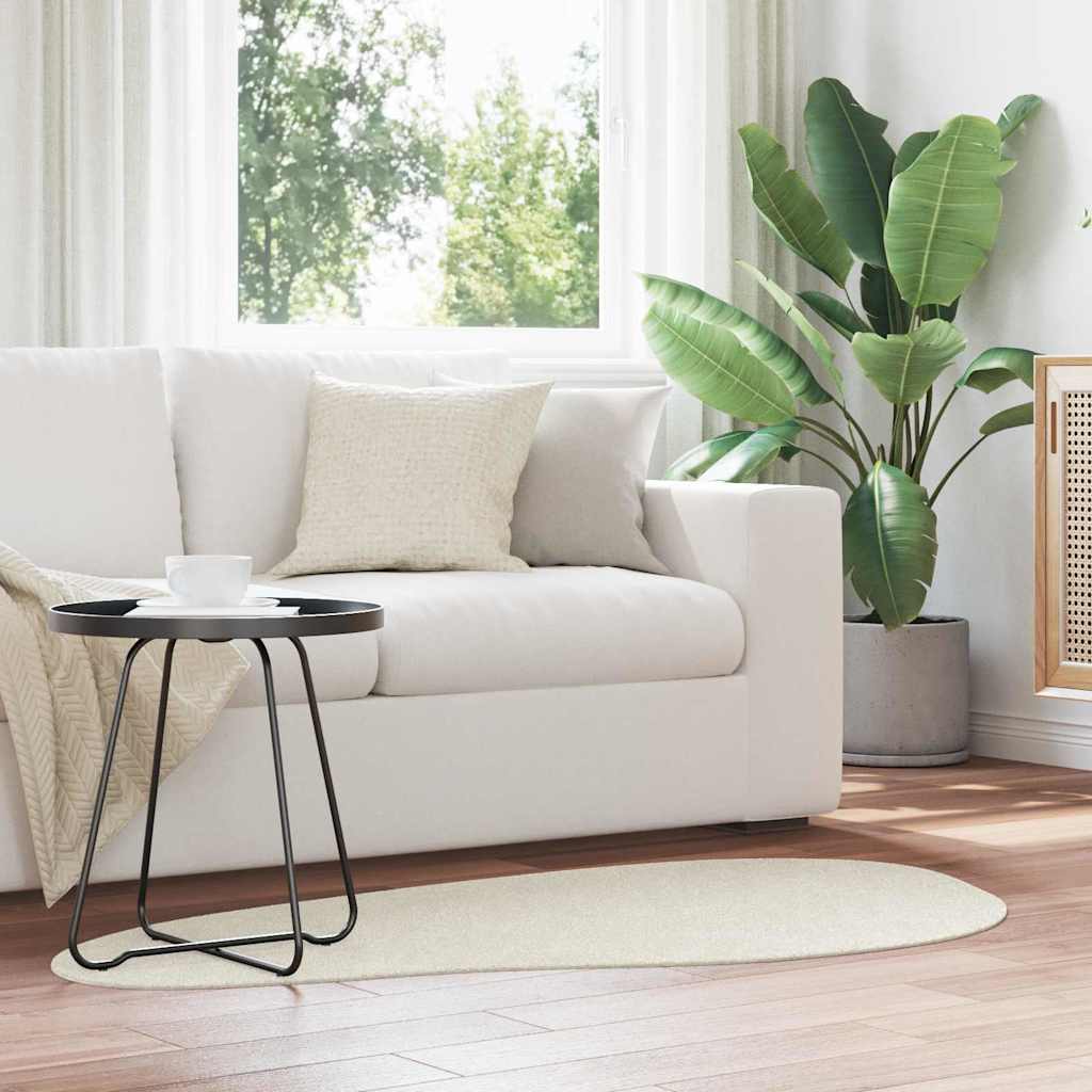 vidaXL Carpet HUARTE Cream 80 x 150 cm Polyester 1