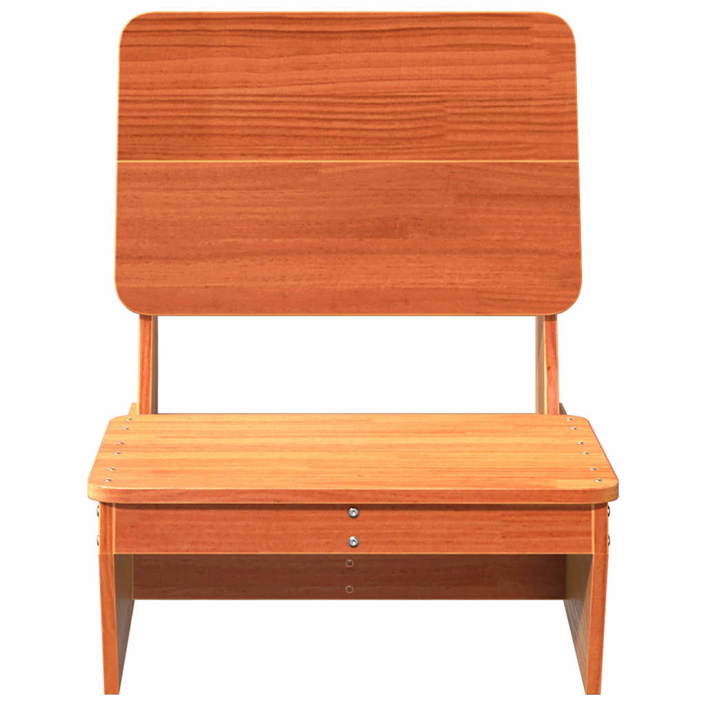 vidaXL Garden Chair Wax Brown 60x64x70.5 cm Solid Wood Pine 3