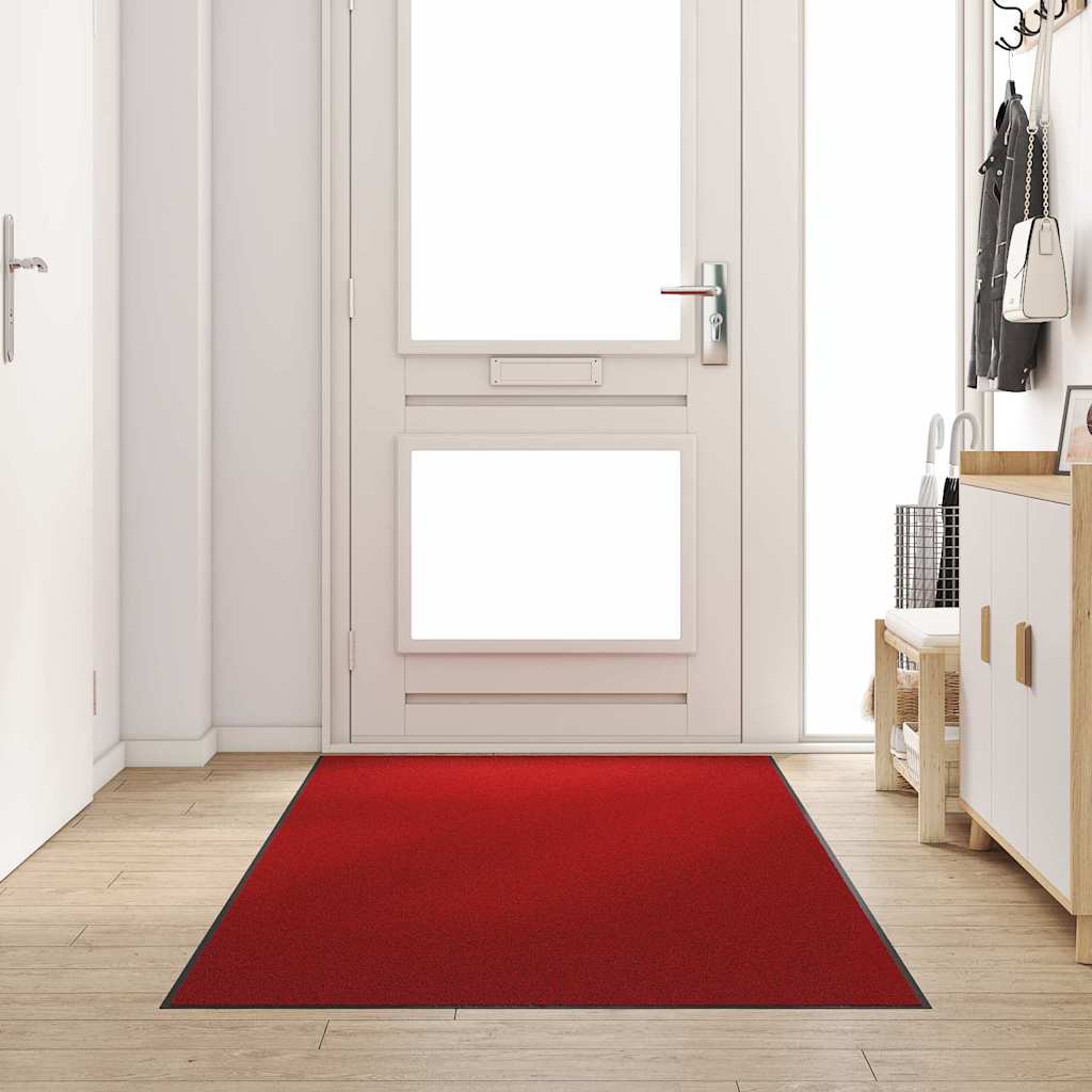 Doormat and Black 120 x 250 cm 100% Polyamide Red
