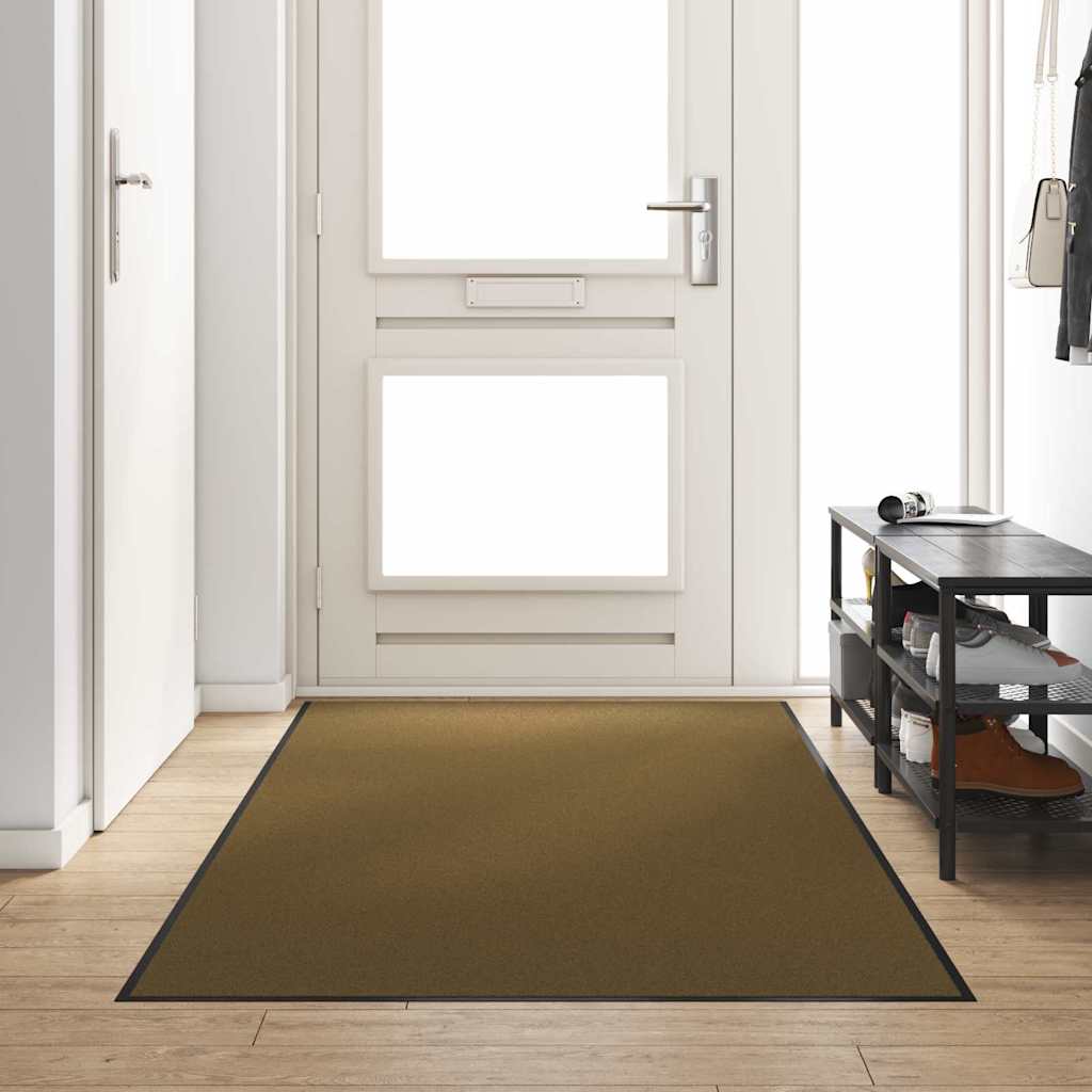 Doormat and Black 120 x 250 cm 100% Polyamide Brown