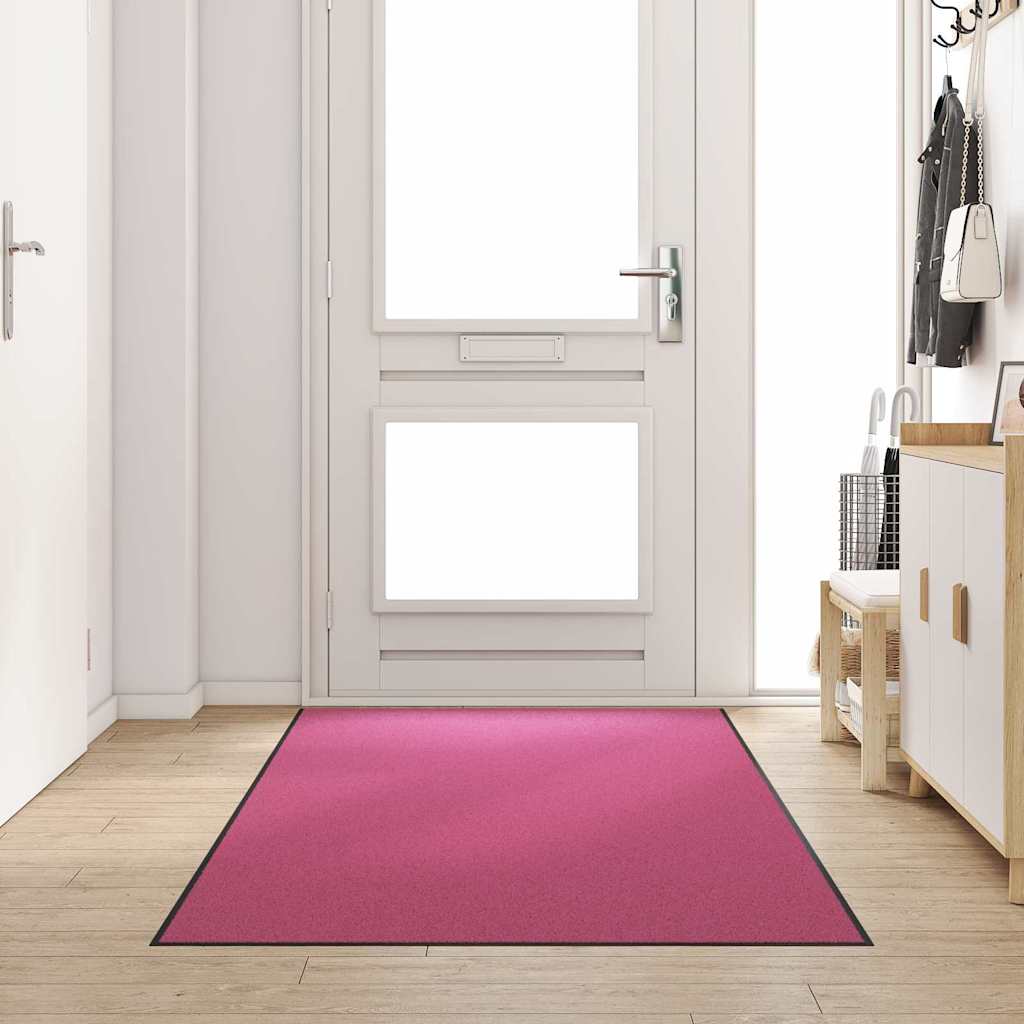 Doormat and Black 120 x 250 cm 100% Polyamide Pink