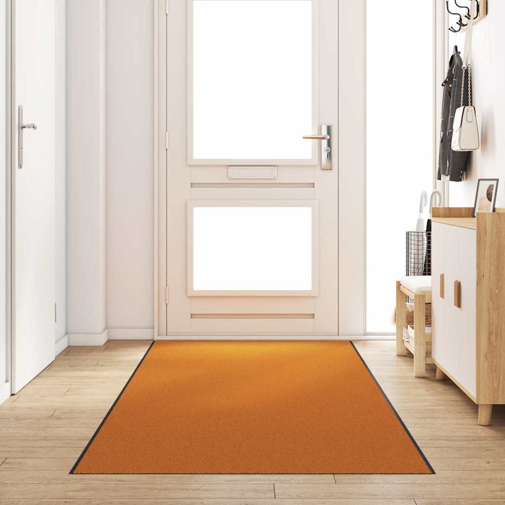 Doormat Black Polyamide Orange
