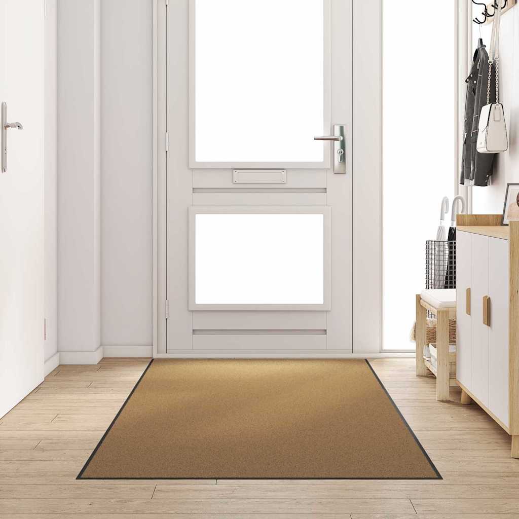 Doormat and Black 120 x 250 cm 100% Polyamide Cream