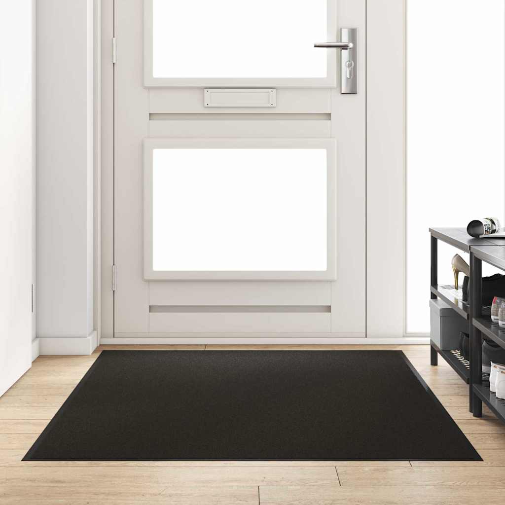 Doormat and Black 120 x 180 cm 100% Polyamide Black