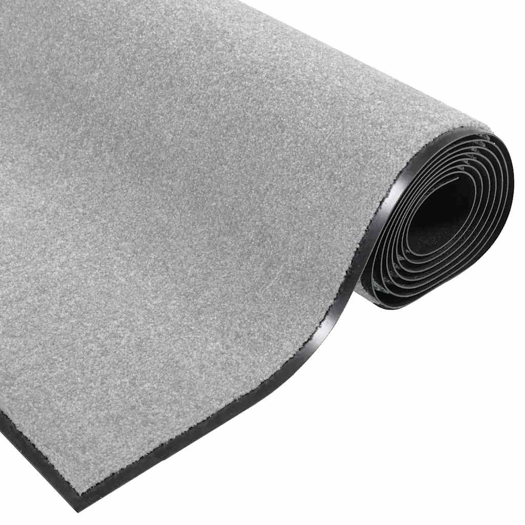 vidaXL Doormat Grey and Black 60 x 180 cm 100% Polyamide 5