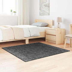 vidaXL Anti-slip Shaggy Rug Dark Grey 120 x 120 cm PP 1