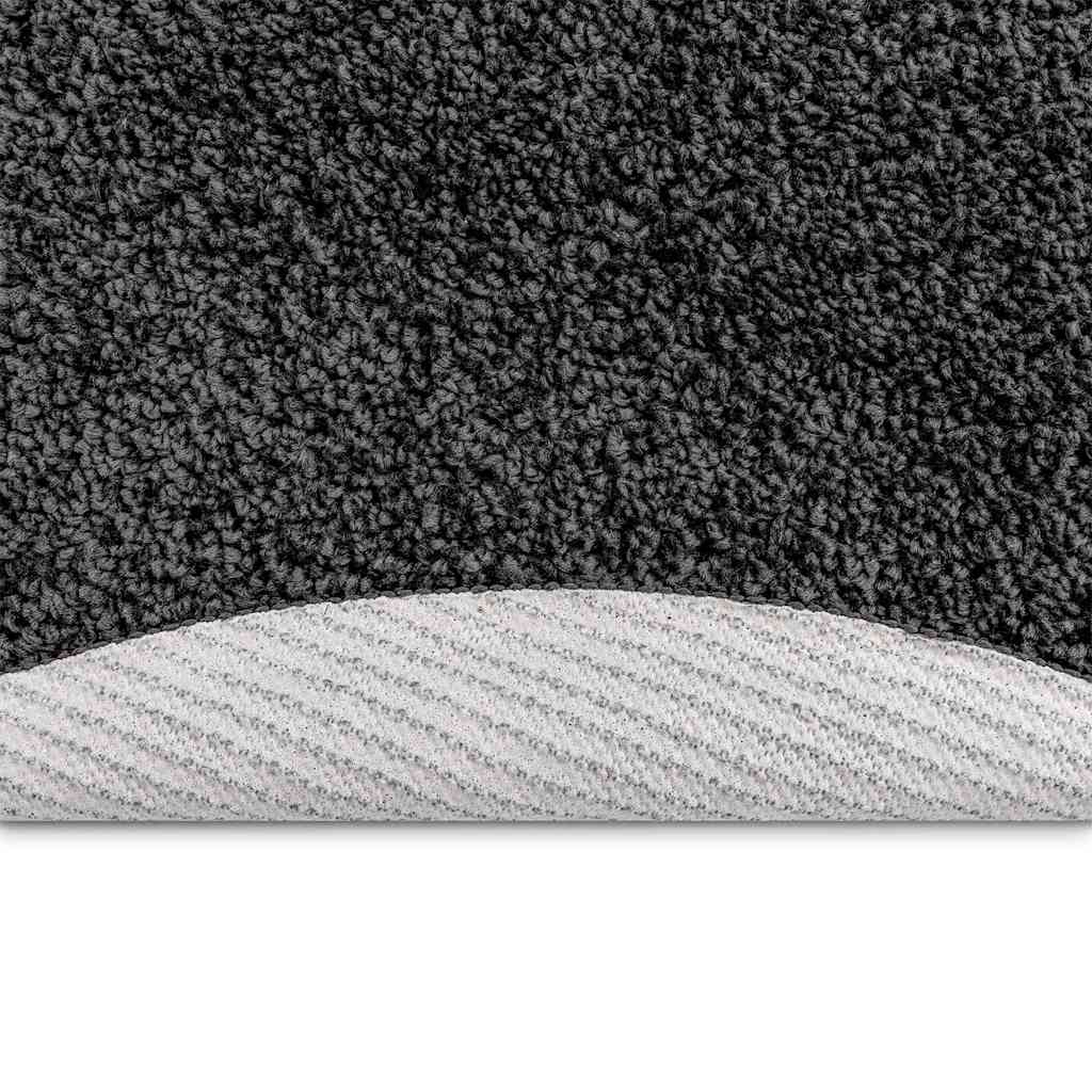 vidaXL Anti-slip Shaggy Rug Dark Grey 120 x 120 cm PP 4