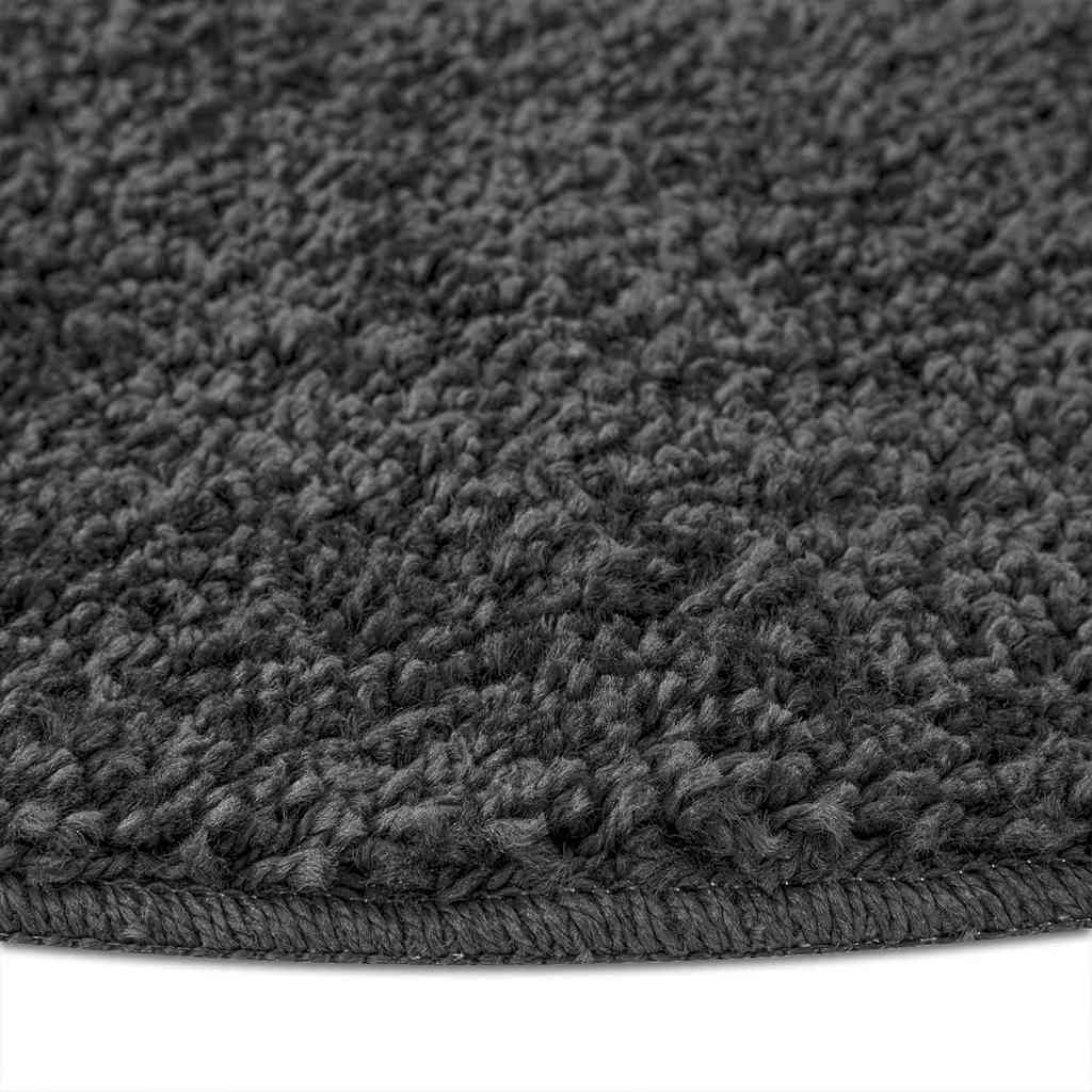 vidaXL Anti-slip Shaggy Rug Dark Grey 120 x 120 cm PP 6