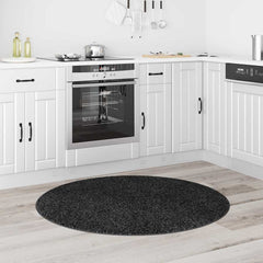 vidaXL Anti-slip Shaggy Rug Dark Grey 120 x 120 cm PP 3