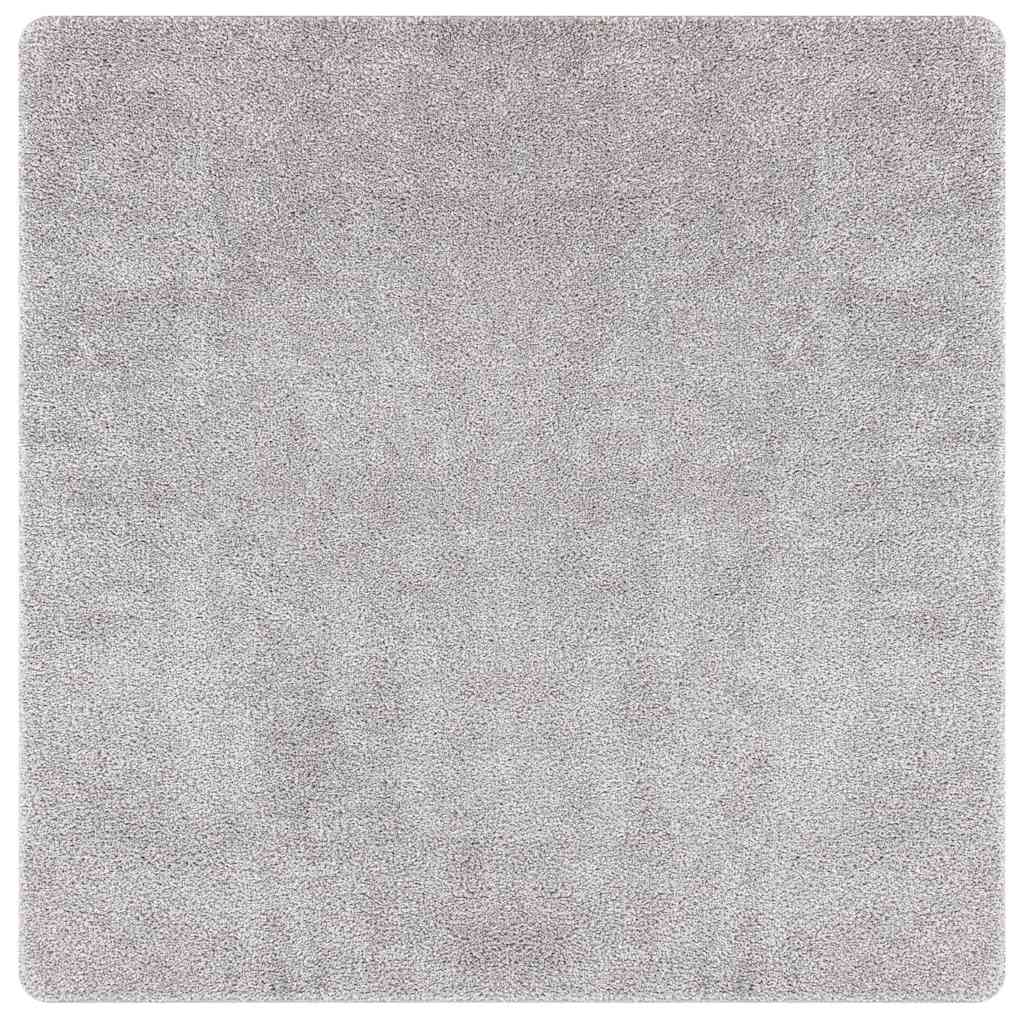 vidaXL Anti-slip Shaggy Rug Grey 120 x 120 cm PP 2
