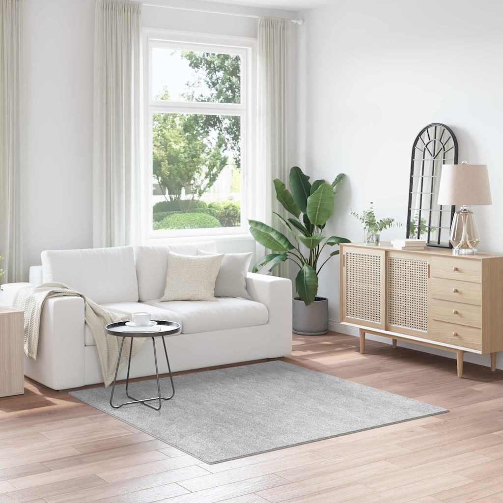 vidaXL Anti-slip Shaggy Rug Grey 160 x 160 cm PP 1