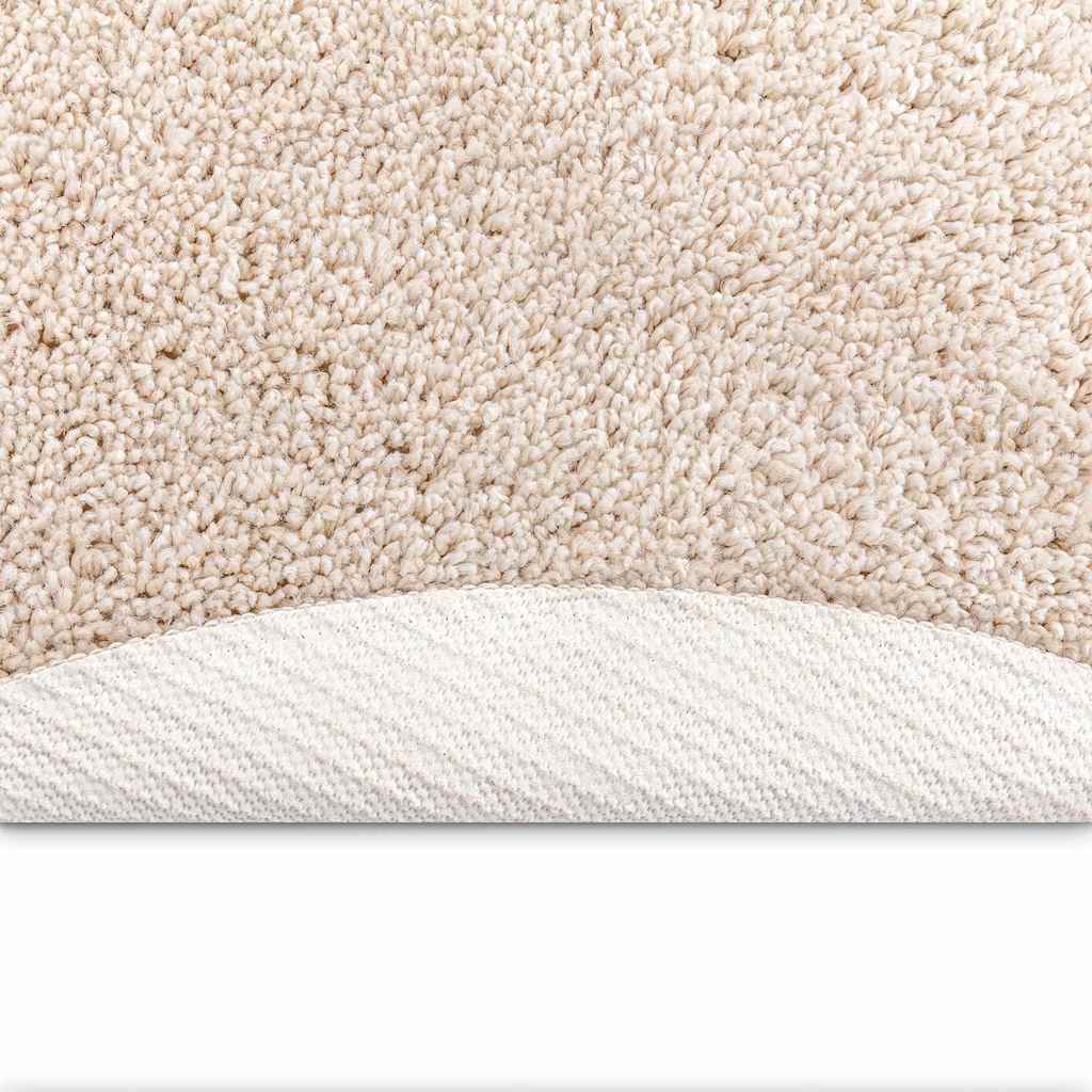 vidaXL Anti-slip Shaggy Rug Cream 120 x 120 cm PP 4