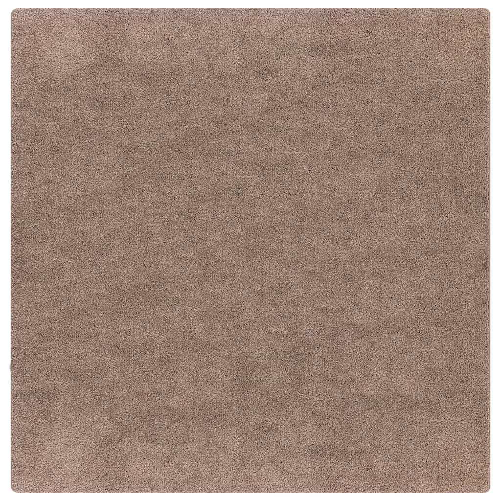 vidaXL Anti-slip Shaggy Rug Brown 160 x 160 cm PP 2