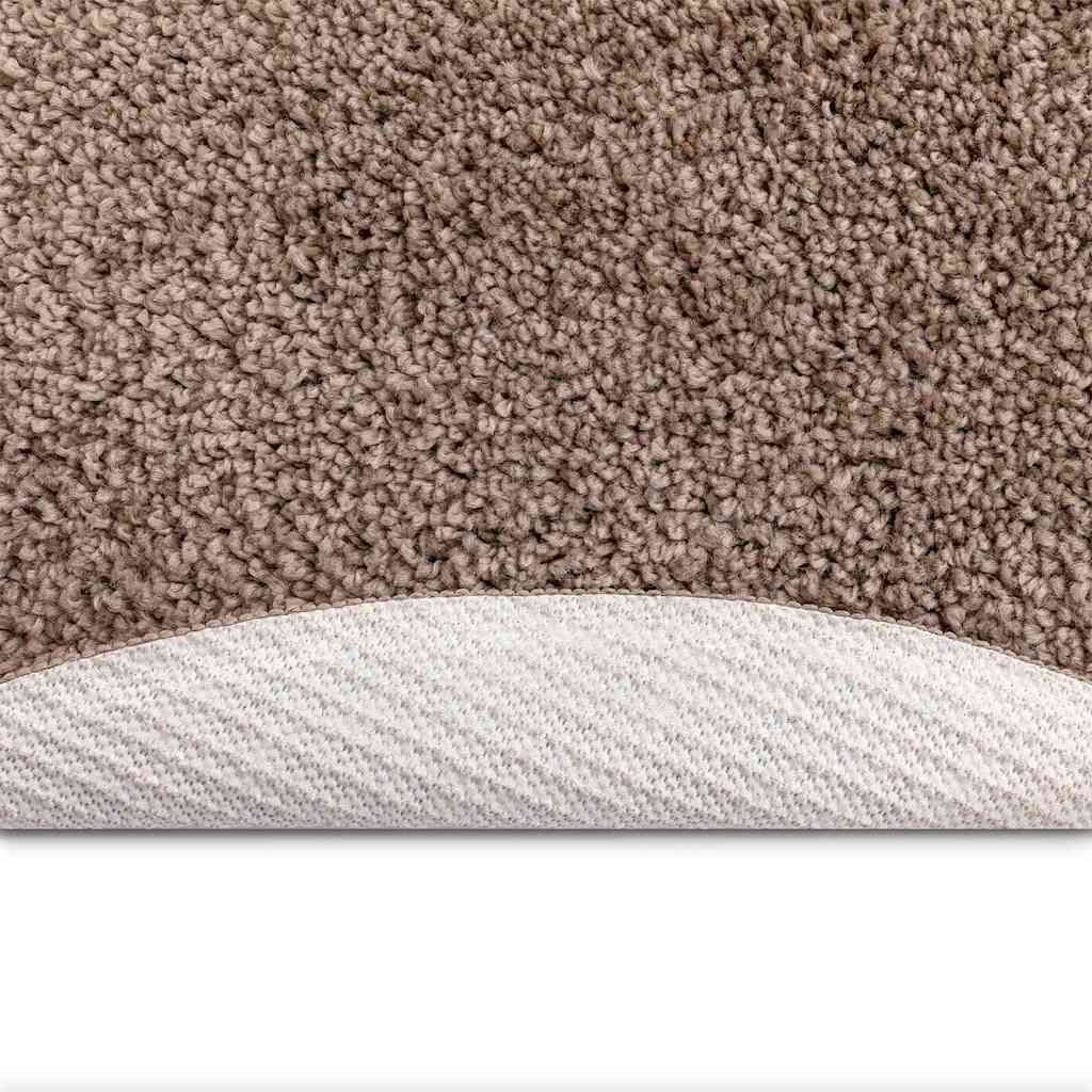 vidaXL Anti-slip Shaggy Rug Brown 120 x 120 cm PP 4