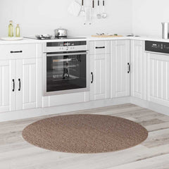vidaXL Anti-slip Shaggy Rug Brown 120 x 120 cm PP 3