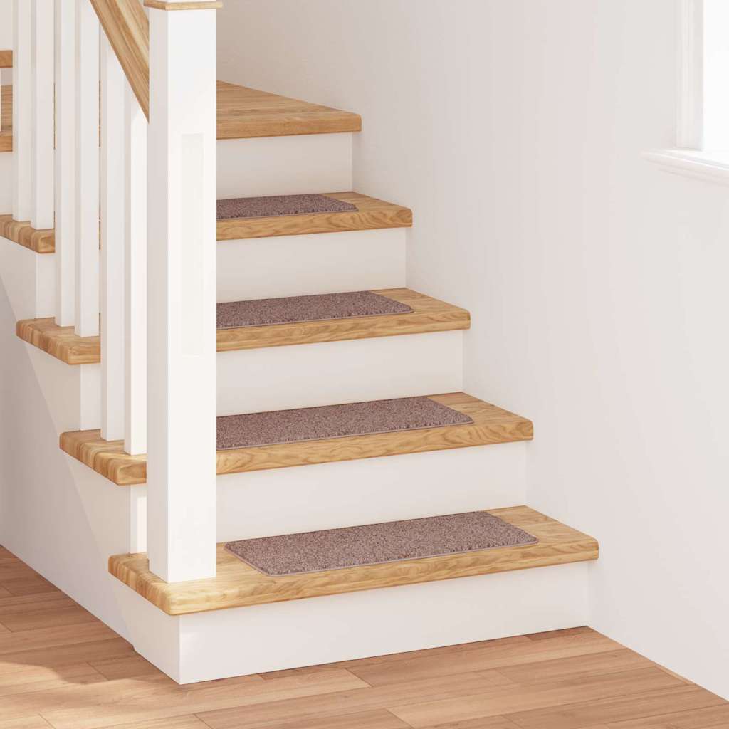 vidaXL Anti-slip Stair Mats 15 pcs 60 x 25 cm Light brown PP 1