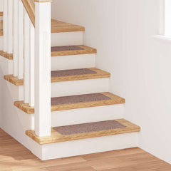 vidaXL Anti-slip Stair Mats 15 pcs 60 x 25 cm Light brown PP 1