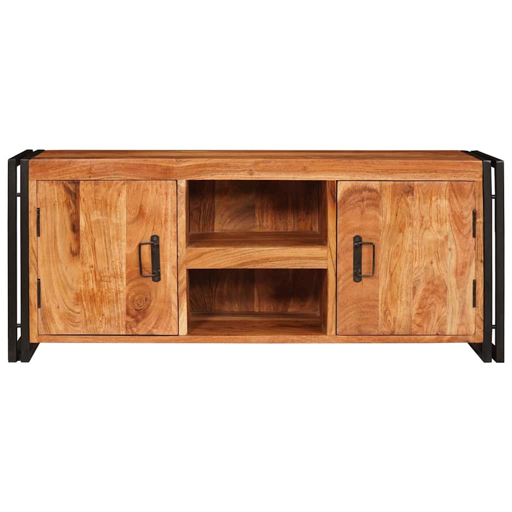 vidaXL TV Cabinet with Shelf Brown 120 x 33 x 50 cm Solid acacia wood 5