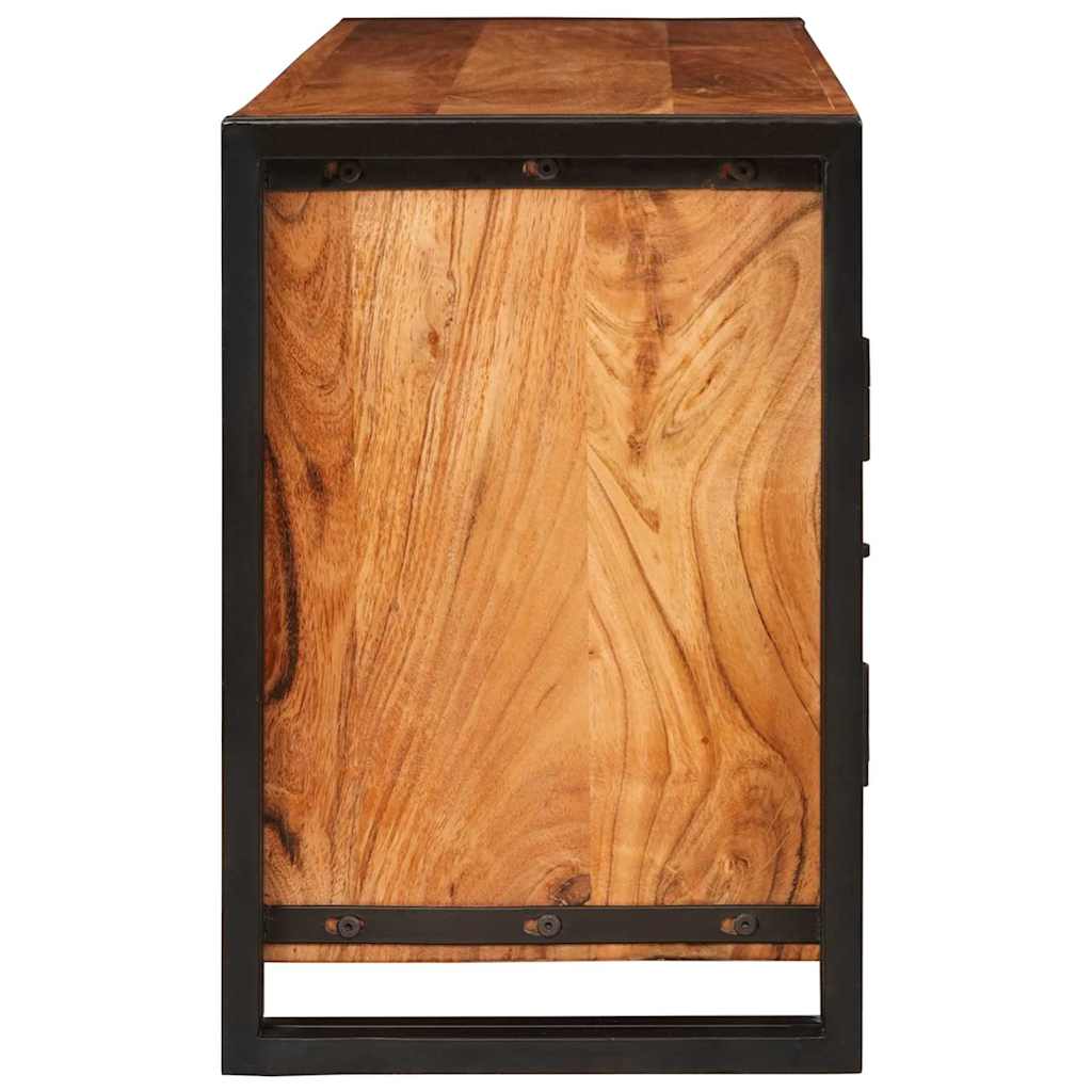 vidaXL TV Cabinet with Shelf Brown 120 x 33 x 50 cm Solid acacia wood 6