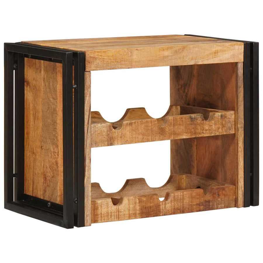 vidaXL Wine Rack Brown 60 x 45 x 33 cm Solid Rough Mango Wood 1